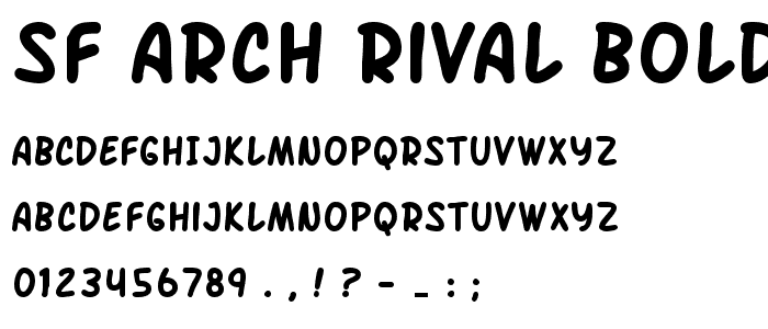SF Arch Rival Bold font
